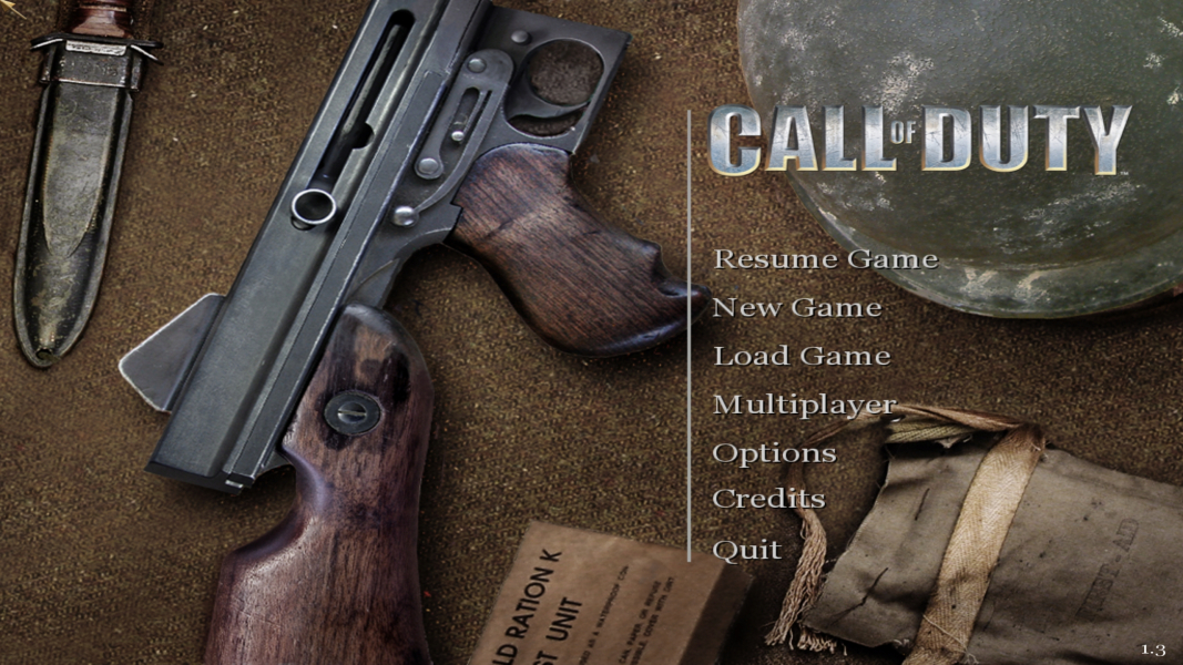 Main menu - Call of Duty: WWII